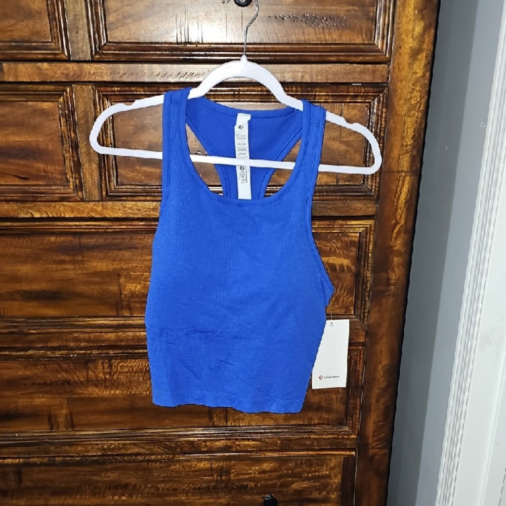 Lululemon Ebb To Street Cropped Racerback Tank. Sz 12! Nwts! CEBL! Beautiful